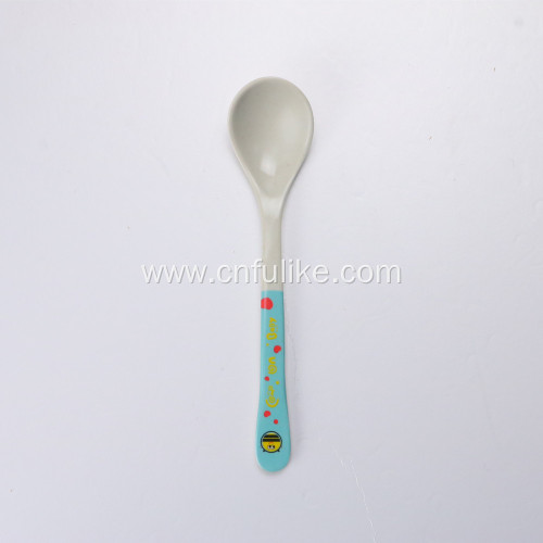 Colorful Bamboo Fiber Baby Ate Spoon